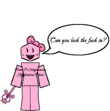 a drawing of a girl with a speech bubble that says can you look the fuck in