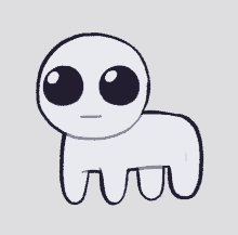 a cartoon drawing of a ghost with purple eyes and the name peakieeh on the bottom