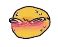 Cute nervous cursed emoji - Cursed - Sticker