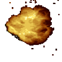 a pixel art illustration of a fried chicken breast on a white background