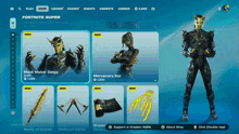 a screenshot of a video game that says fortnite super on the top left