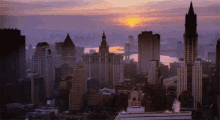 뉴욕 야경 해질녘 노을 일몰 일출 하늘 바다 도시 해안가 GIF - New York City Cityscape GIFs