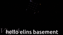 a group of cartoon characters with the words hello elins basement written on the bottom