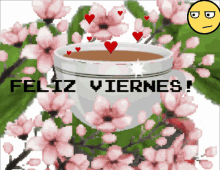feliz viernes hola bonito dia coffee flowers