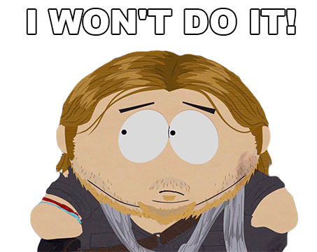 I Wont Do It South Park Sticker - I Wont Do It South Park Eric Cartman Stickers