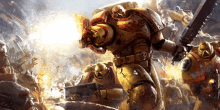 Space Marine Warhammer40k GIF - Space Marine Warhammer40k Imperial Fists GIFs