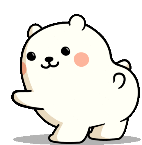 Polar Bear Dances Hello! Sticker - Because Baby Animals Cute Adorable Stickers
