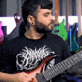 Playing A Guitar Andrew Baena GIF - Playing A Guitar Andrew Baena Feeling The Music GIFs