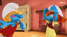 Dance Smurfs GIF - Dance Smurfs Hold Hands GIFs
