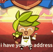 Cookie Run Herb Cookie GIF - Cookie Run Herb Cookie I Have Your Ip Address GIFs