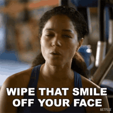 Wipe That Smile Off Your Face Nicole Warren GIF - Wipe That Smile Off Your Face Nicole Warren Raising Dion GIFs