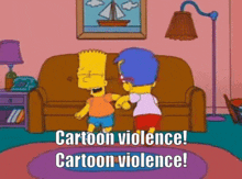 Cartoon Violence The Simpsons GIF - Cartoon Violence The Simpsons Bart Simpson GIFs