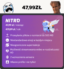 a screenshot of a website that says nitro at the top of it