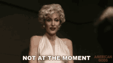 Not At The Moment Gillian Anderson GIF - Not At The Moment Gillian Anderson Media GIFs