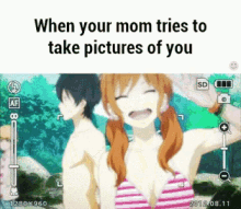 My Little Monster Anime GIF - My Little Monster Anime When Your Mom Tries To Take Pictures Of You GIFs