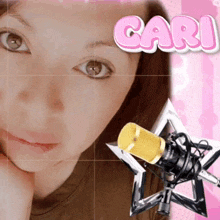 a picture of a woman with the name cari on the bottom