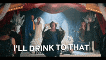 Schmigadoon Barfly I'Ll Drink To That GIF - Schmigadoon Barfly I'Ll Drink To That GIFs