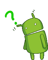 Android Bugdroid Sticker - Android Bugdroid Confused Stickers