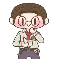 a cartoon of a man holding a piece of paper that says map on it