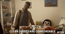 Clean Sheets Are Comfortable Paul James GIF - Clean Sheets Are Comfortable Paul James Samson Hughes GIFs
