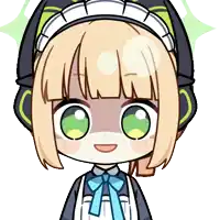 a cartoon girl with blonde hair and green eyes is wearing headphones