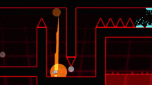 a screenshot of a video game with a broken heart and a fireball in the background .