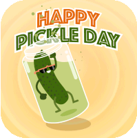 Happy Pickle Day Pickle Sticker - Happy Pickle Day Pickle Dancing Stickers