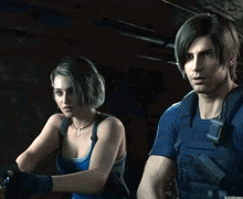 Jill Valentine Leon Kennedy GIF - Jill Valentine Leon Kennedy Resident Evil GIFs