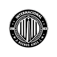 a black and white logo that says internacional buenos aires on the bottom