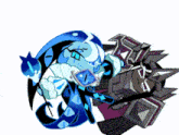 a cartoon character with a sword and a shield .