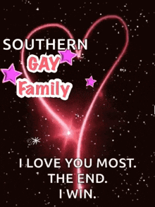 a picture of a heart with the words southern gay family on it