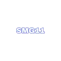 a white background with the word smg11 in blue