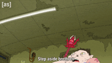 a cartoon of a man holding a wand with the words step aside brethren