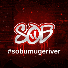 a red and white sob logo with #sobumugeriver below it