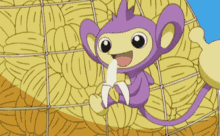 Pokemon Aipom Monkey GIF - Pokemon Aipom Monkey Banana GIFs