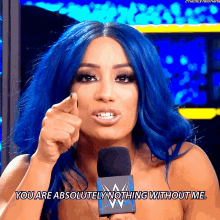 Sasha Banks You Are Absolutely Nothing Without Me GIF - Sasha Banks You Are Absolutely Nothing Without Me Wwe GIFs
