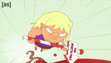 a cartoon drawing of a woman holding a sign that says the north pole