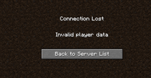 a screenshot of a video game that says connection lost