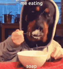 Me Eating Soap Dog Head GIF - Me Eating Soap Dog Head Eating GIFs