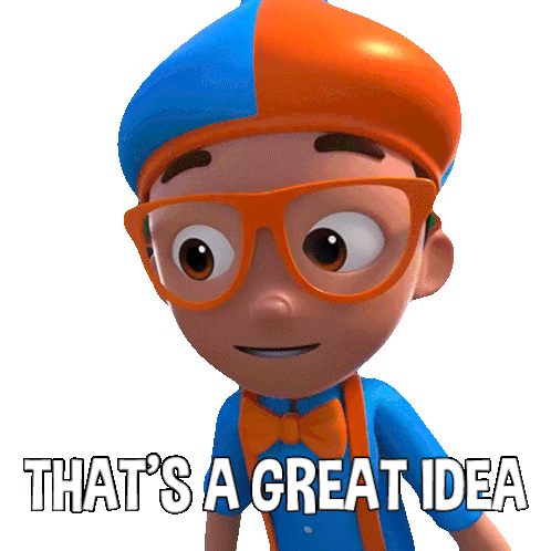 That'S A Great Idea Blippi Sticker - That'S A Great Idea Blippi Blippi Wonders Educational Cartoons For Kids Stickers