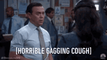 Horrible Gagging Cough Gagging GIF - Horrible Gagging Cough Gagging Joe Lo Truglio GIFs