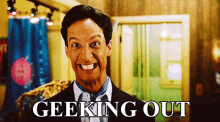 Abed Geeking Out GIF