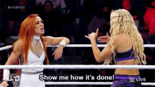 wwe becky lynch show me how its done charlotte flair wrestling