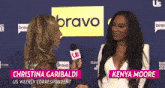 christina garibaldi and kenya moore are being interviewed by us weekly