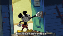 Think About What You Did Mickey Mouse GIF