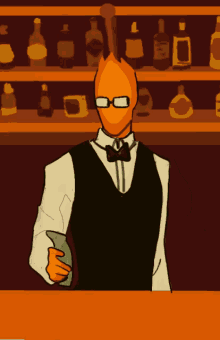 Grillby Thumbs Up GIF - Grillby Thumbs Up Bar GIFs