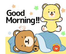 good morning bears love cute bears