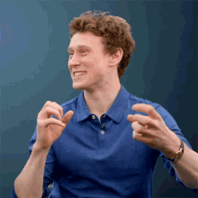 Punching In The Air George Mackay GIF - Punching In The Air George Mackay Popbuzz GIFs