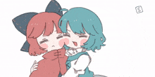 a drawing of three anime girls with a tube of toothpaste in the background