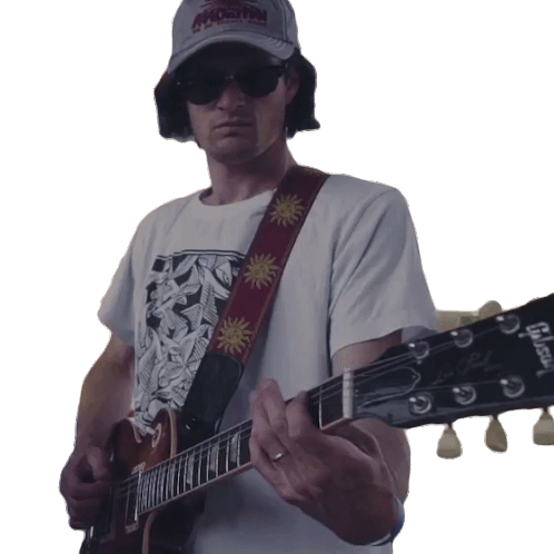 Playing Guitar Ben Mcleod Sticker - Playing Guitar Ben Mcleod All Them Witches Stickers
